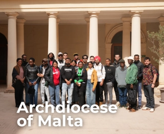 Ascencia Malta students visiting the Archdiocese of Malta