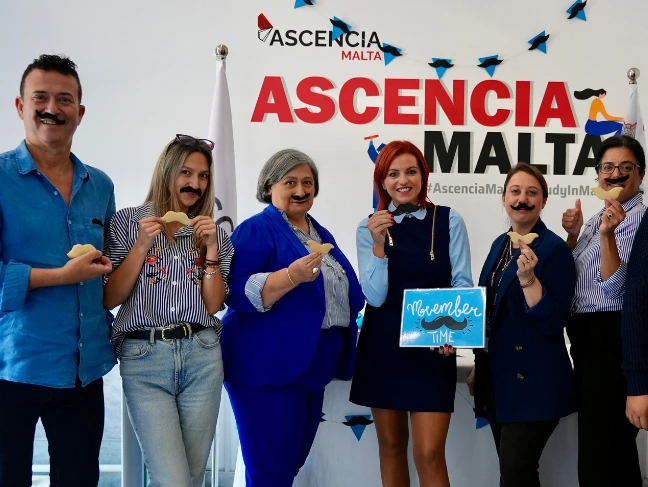Ascencia Malta staff participating in a November awareness campaign
