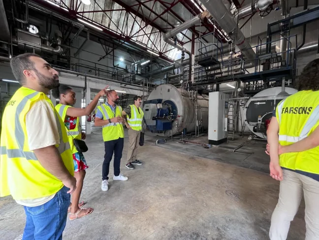 Ascencia Malta students on an educational tour of an industrial facility