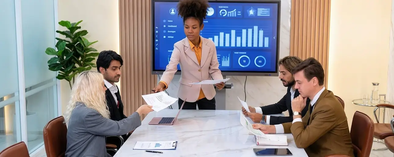 Students participating in an Advanced Microeconomics class at Ascencia Malta, discussing economic analysis and decision-making in a collaborative learning environment.