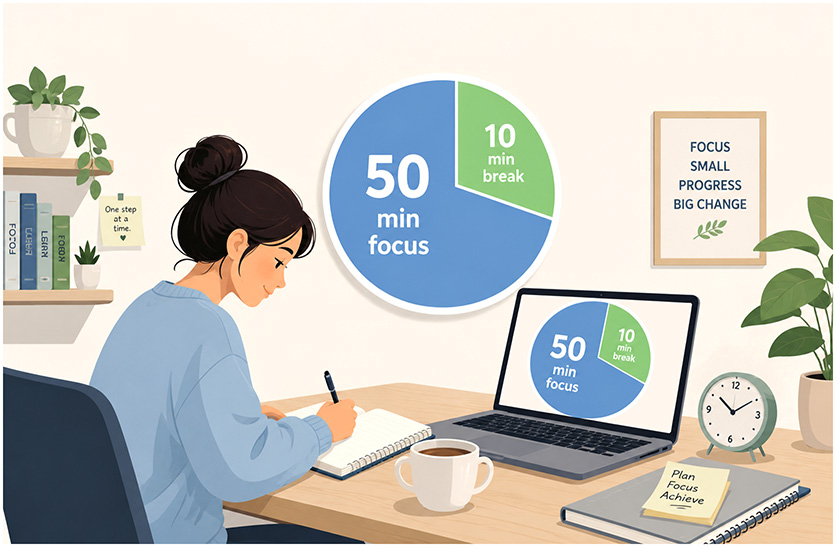 Study Technique of the Month: The Focused 50-10 Method